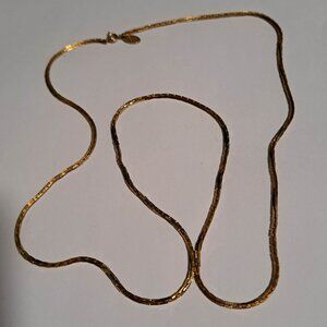 Vendome gold stone chain necklace